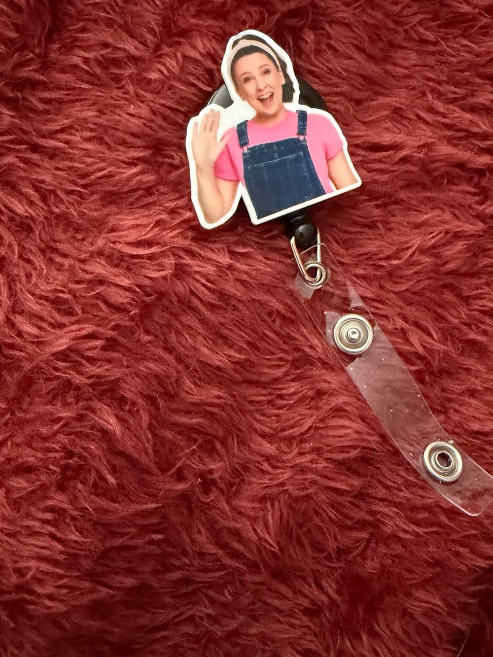 Pink Character Badge Reel - Unbranded